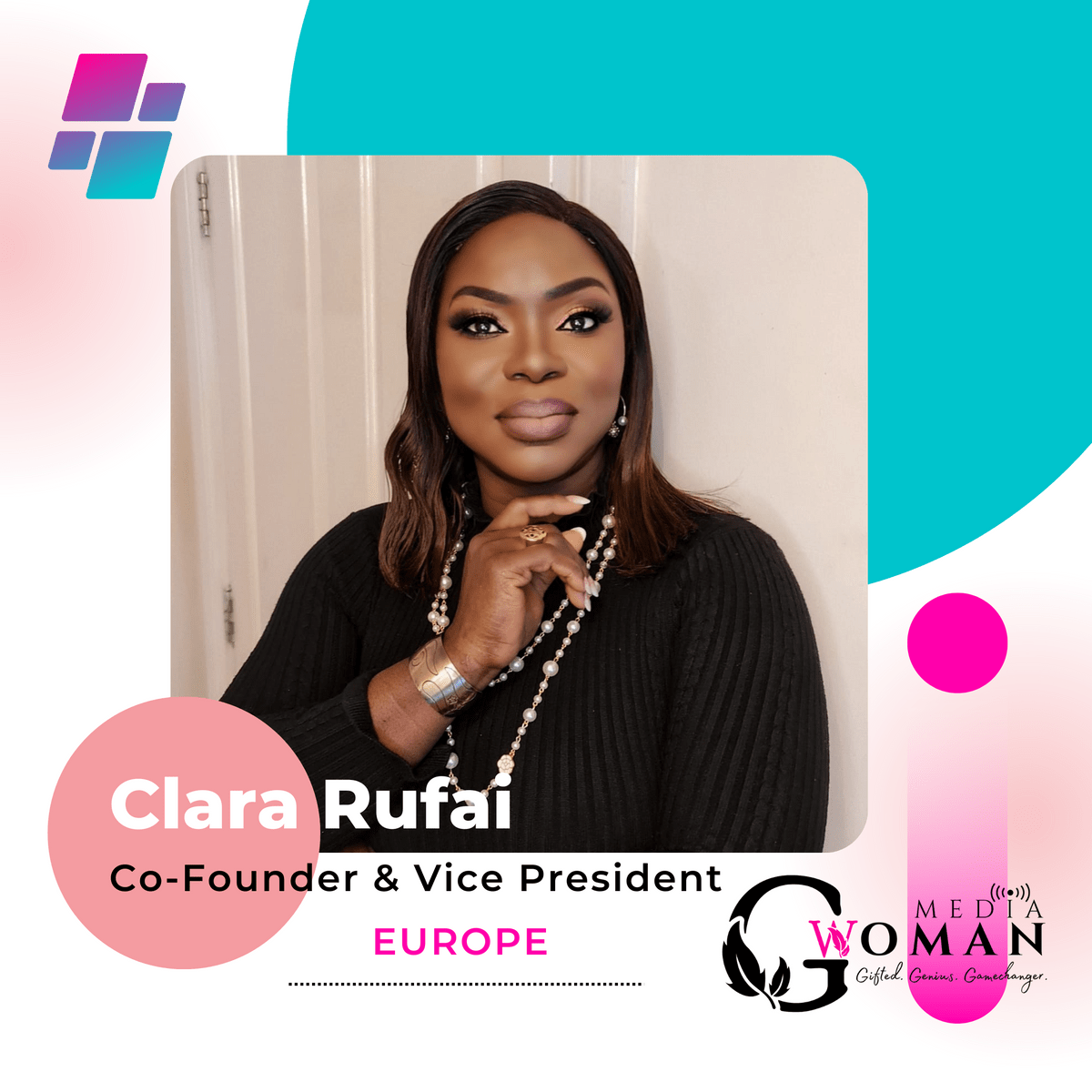 Clara Rufai is co-founder and vice president (Europe) for G-Woman Media Clara Rufai is co-founder and vice president (Europe) for G-Woman Media