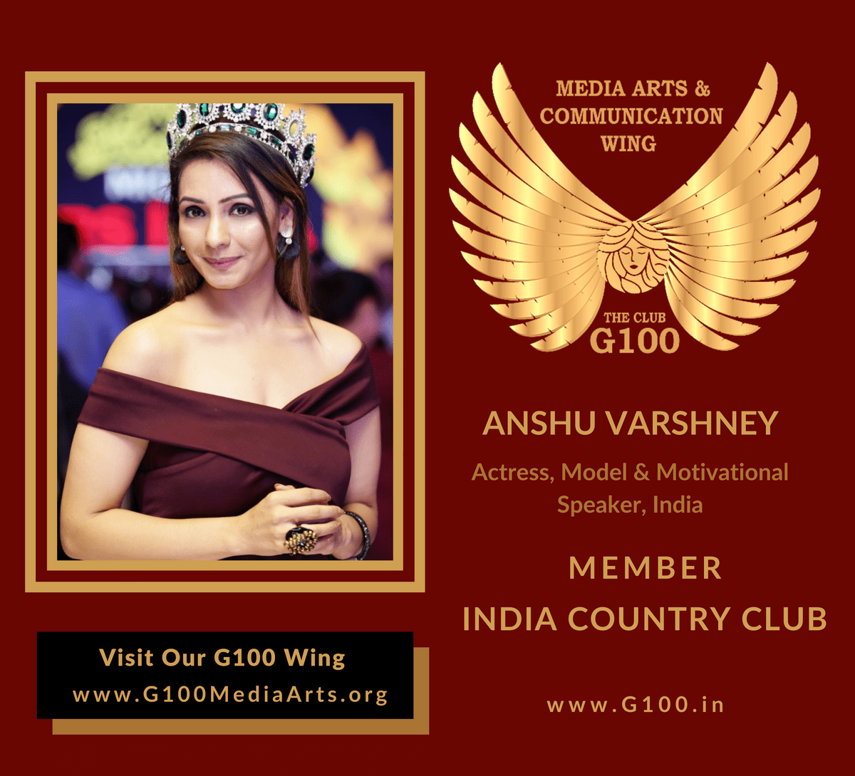 Anshu Varshney is a member of the India Country Club at G100 Media Arts & Communication Anshu Varshney is a member of the India Country Club at G100 Media Arts & Communication