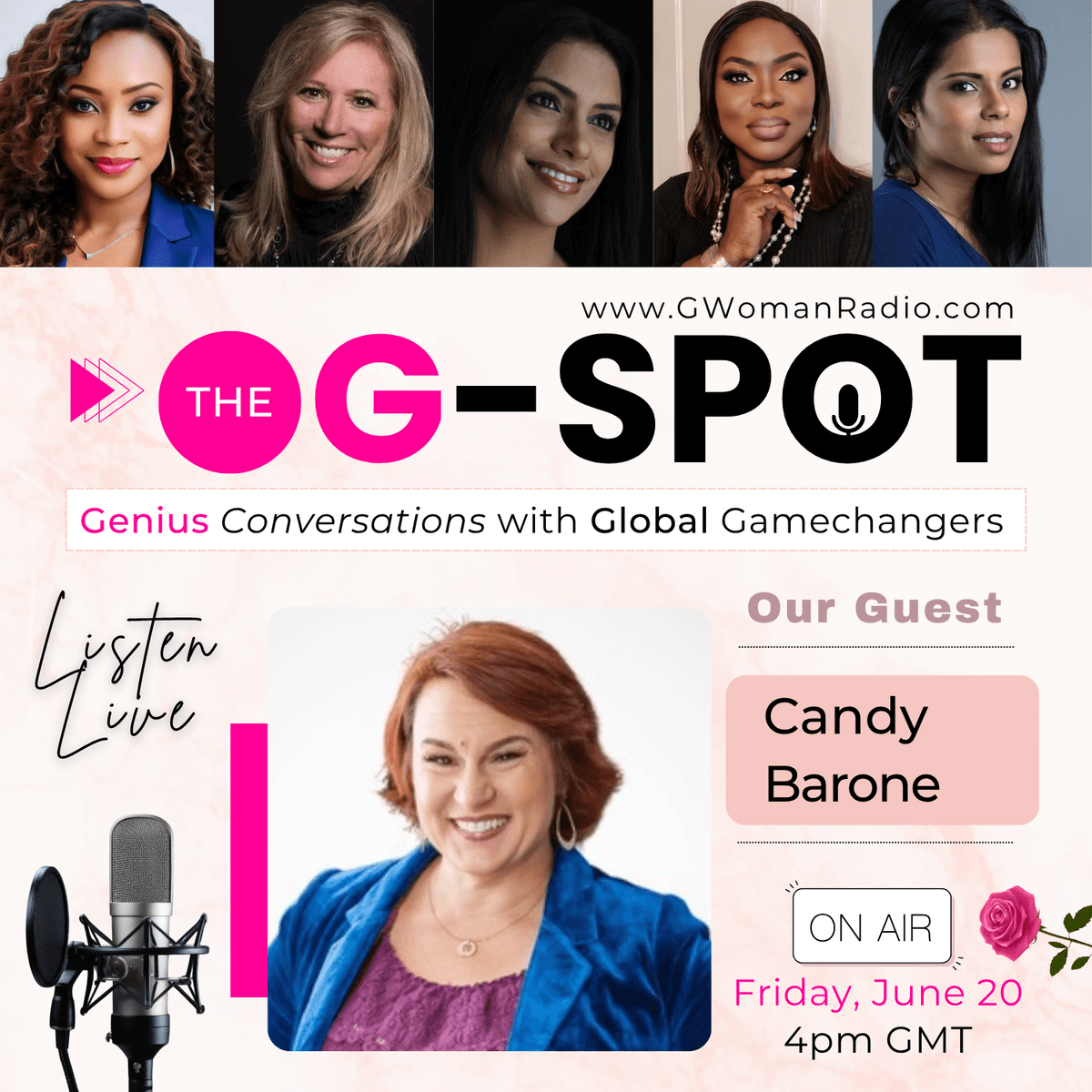 Episode 7: Audacity to Innovate with Guest - Candy Barone on G-Woman Radio Episode 7: Audacity to Innovate with Guest - Candy Barone on G-Woman Radio