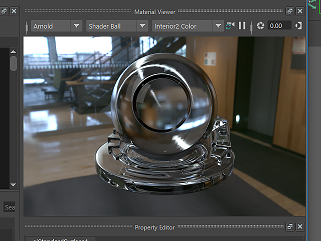 Maya2018 Hypershade aiStandardSurface Glass Maya2018 Hypershade aiStandardSurface Glass