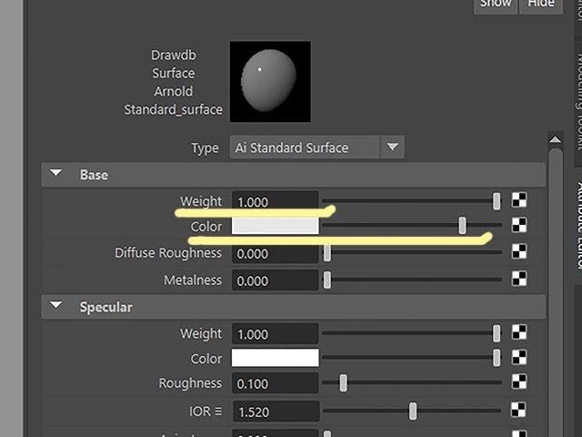 Maya2018 aiStandardSurface1 Maya2018 aiStandardSurface1