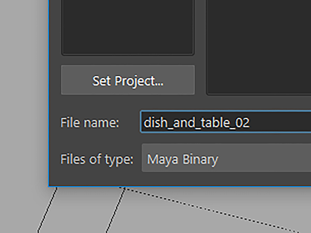 Maya2018 File→Save Scene As Maya2018 File→Save Scene As