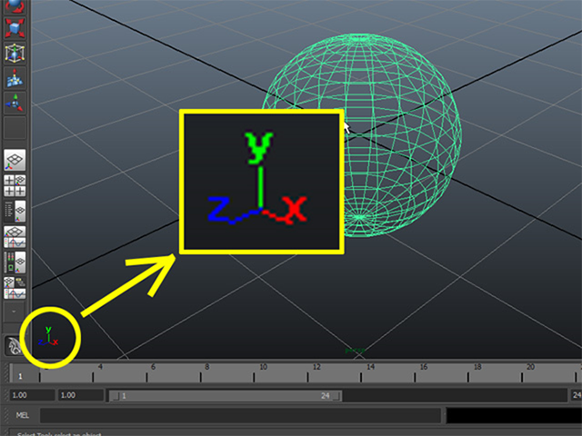 Display→Heads Up Display→View Axis Display→Heads Up Display→View Axis
