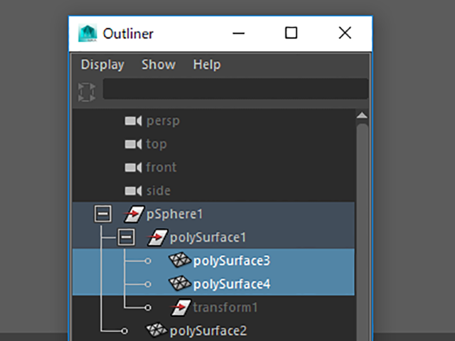 MAYA Outliner MAYA Outliner