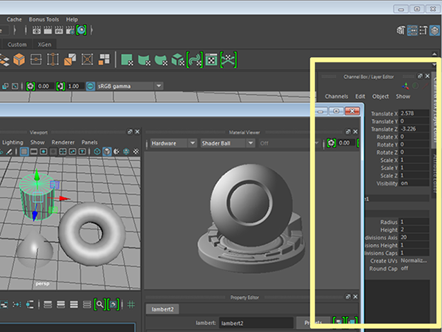 MAYA Channel Box MAYA Channel Box