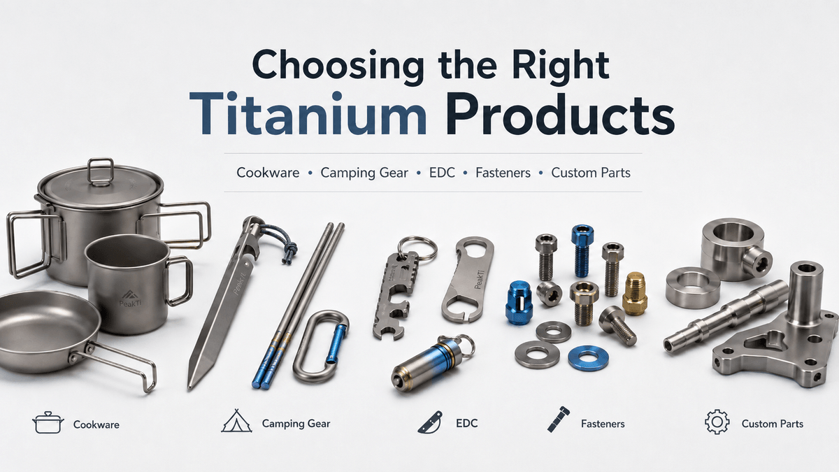 Choosing the right titanium products including cookware camping gear EDC fasteners and custom parts Choosing the right titanium products including cookware camping gear EDC fasteners and custom parts