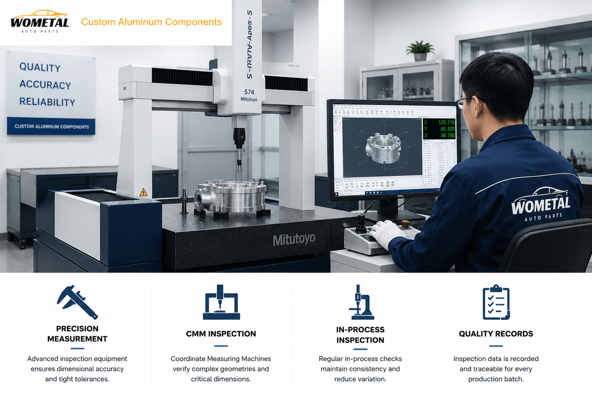 Dimensional inspection using precision measurement equipment for CNC machined components Dimensional inspection using precision measurement equipment for CNC machined components