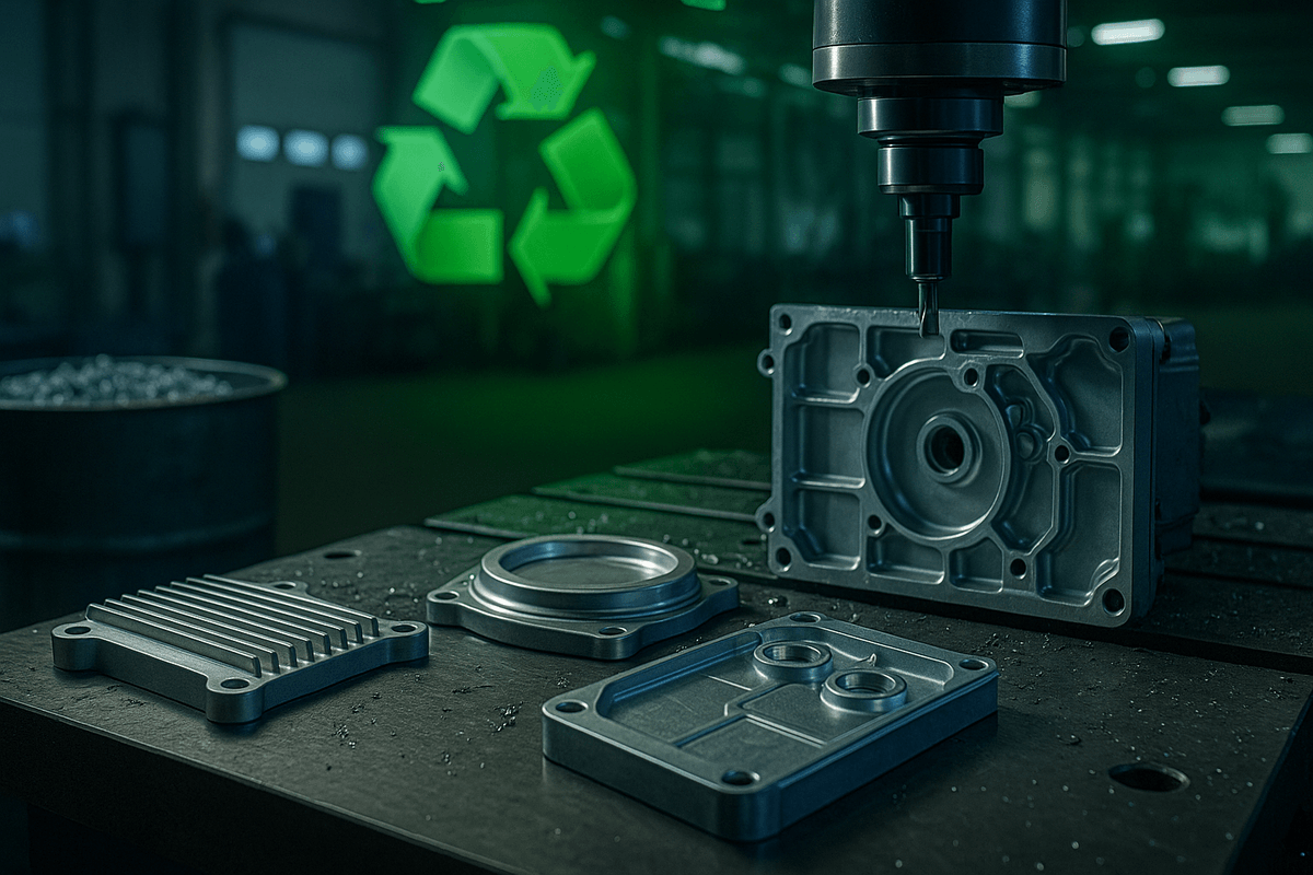 sustainable manufacturing process for aluminum automotive components with recycling and eco-friendly production practices in modern factory sustainable manufacturing process for aluminum automotive components with recycling and eco-friendly production practices in modern factory