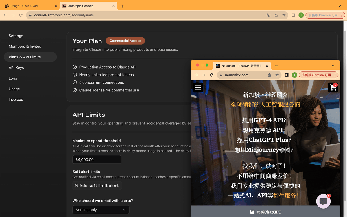 Claude API接口账号 Claude API接口账号
