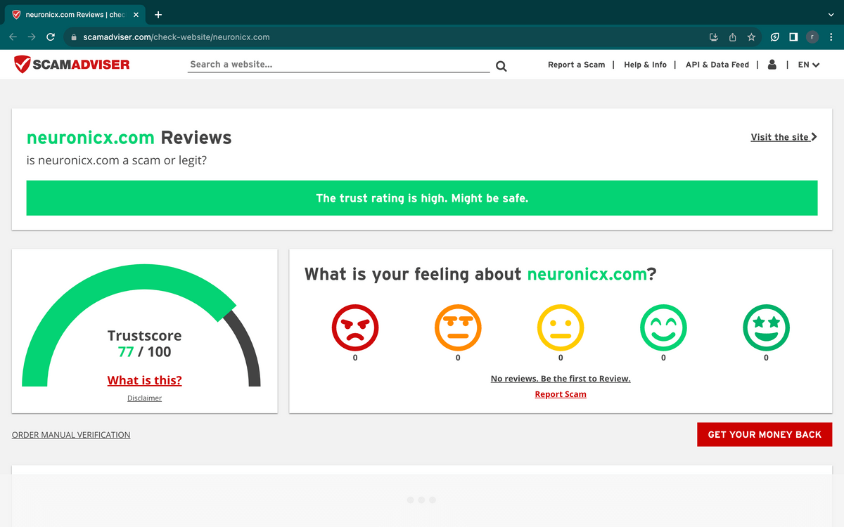 Neuronicx的安全测评 Neuronicx的安全测评
