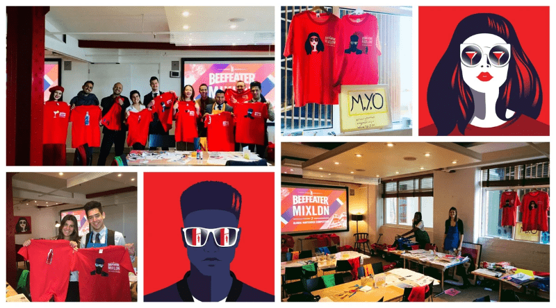 Creative activity at Beefeater Gin Distillery with M.Y.O Creative activity at Beefeater Gin Distillery with M.Y.O