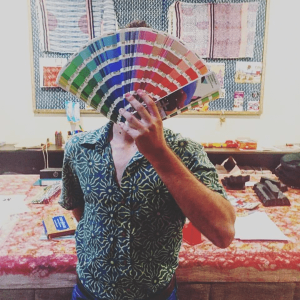 Jeremy Fritzhand founder of traditional indian block printing studio studio Bagru Jeremy Fritzhand founder of traditional indian block printing studio studio Bagru