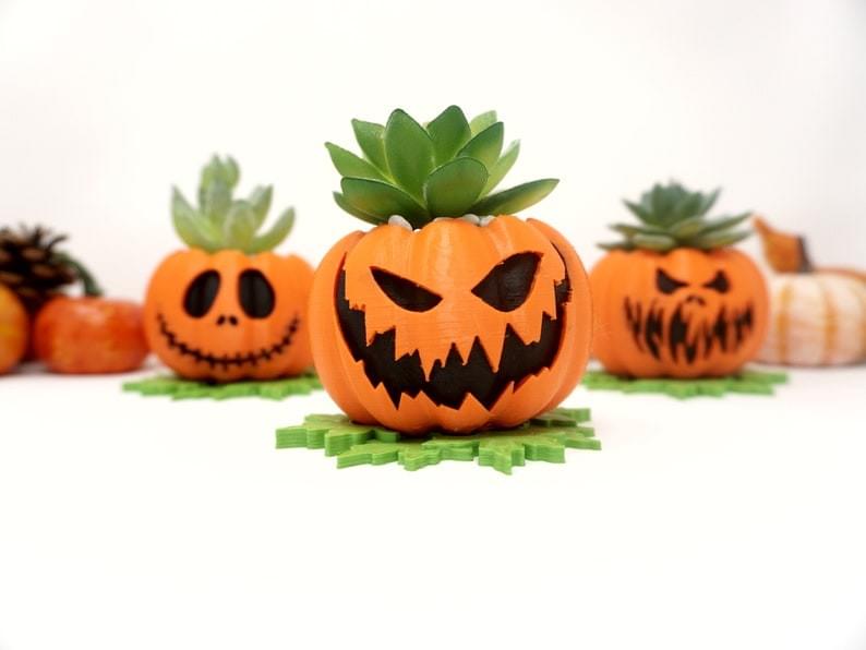 Halloween pot planters by Retro Gaming Centre  Halloween pot planters by Retro Gaming Centre