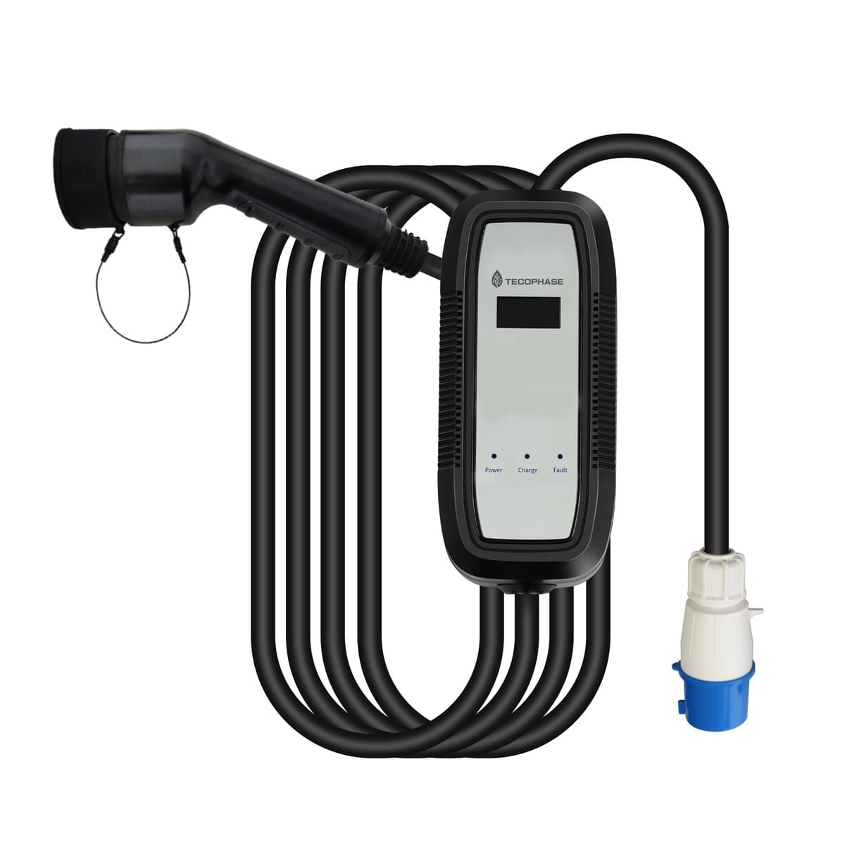 AC TYPE2 1 Phase 32A 7 KW Portable EV Charger With Display Screen AC TYPE2 1 Phase 32A 7 KW Portable EV Charger With Display Screen