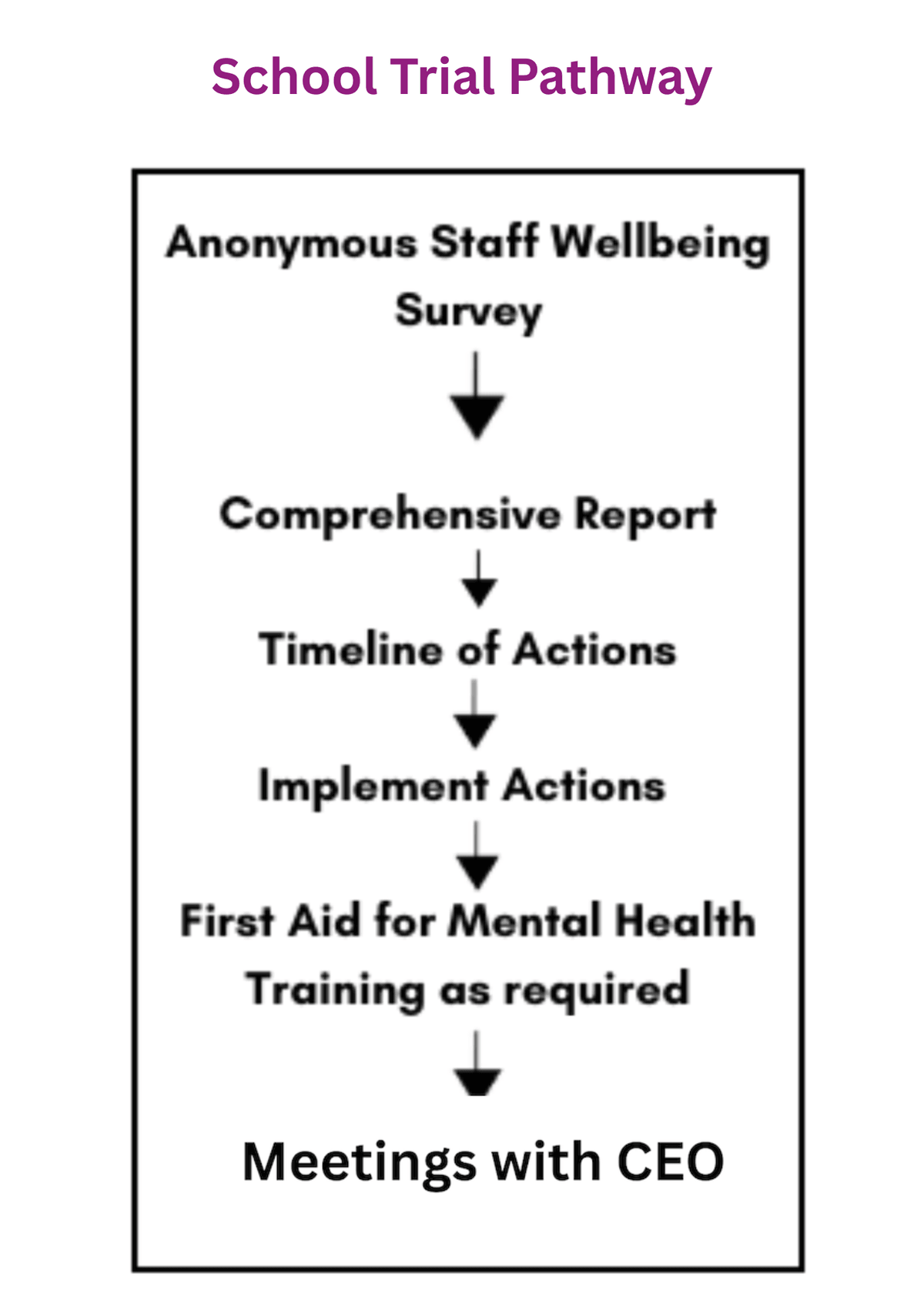List of features of School Trial Pathway List of features of School Trial Pathway