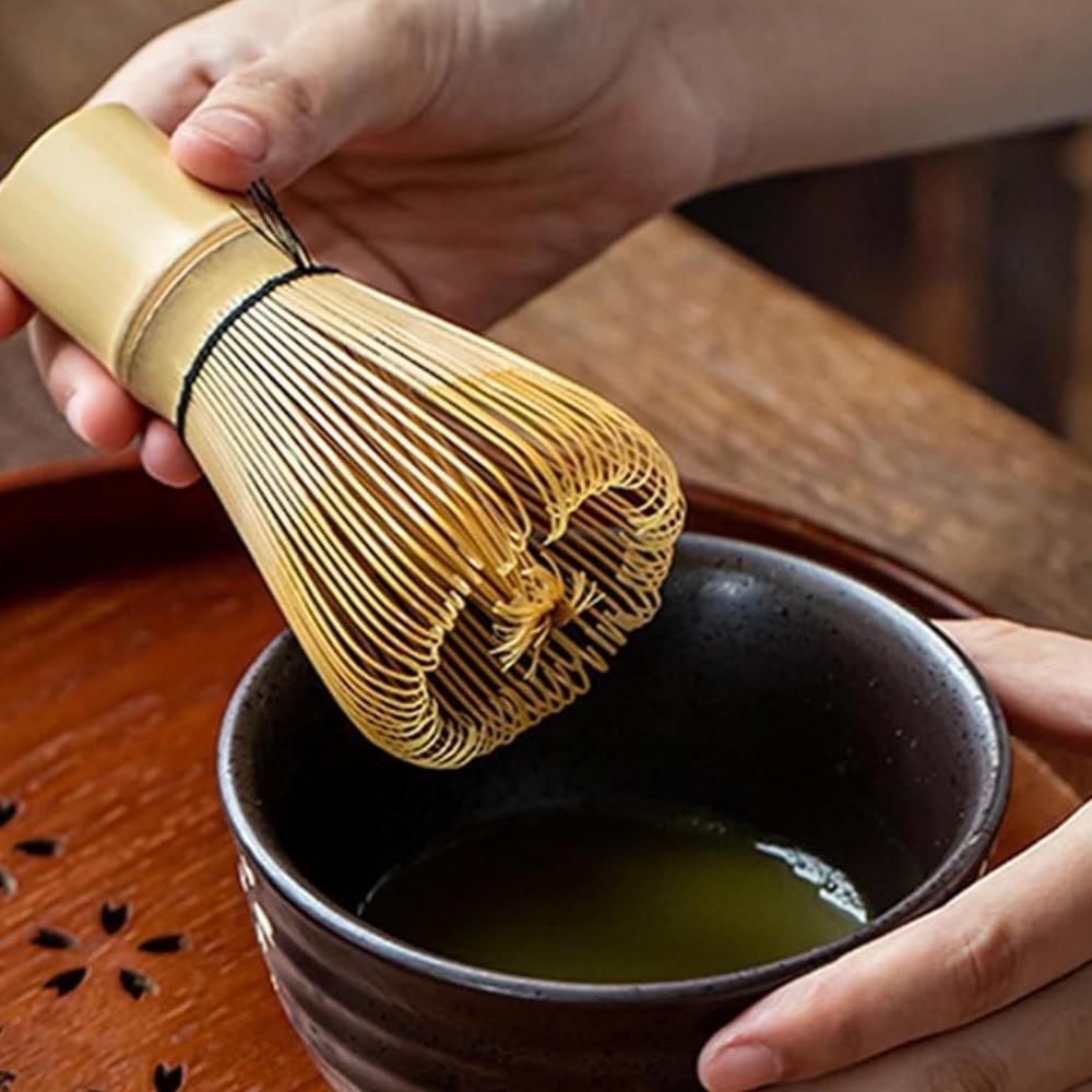 Matcha Whisk Bamboo Whisk for Matcha Powder Handcrafted Organic Japanese Chasen 100-Prongs