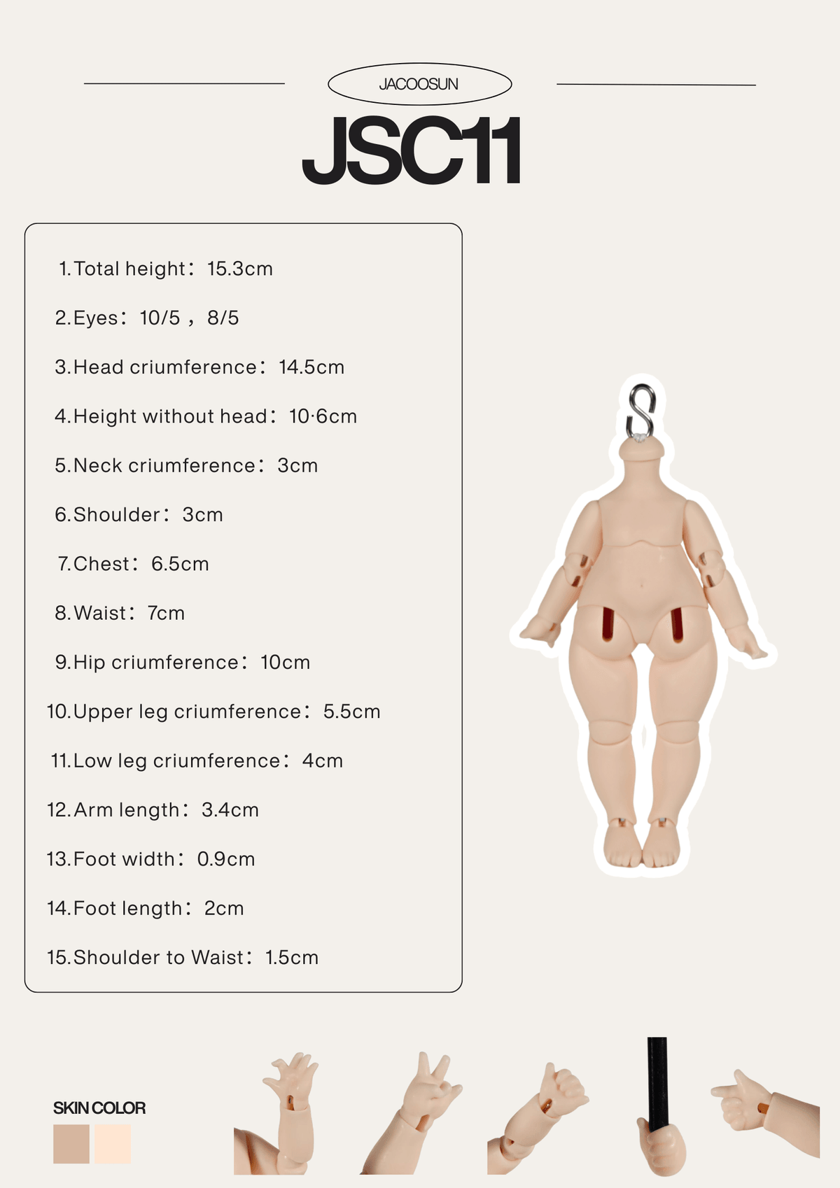 【Pre-Order】JACOOSUN LAB TINY BENBEN AND JCS BODY! Shipped 4 months later