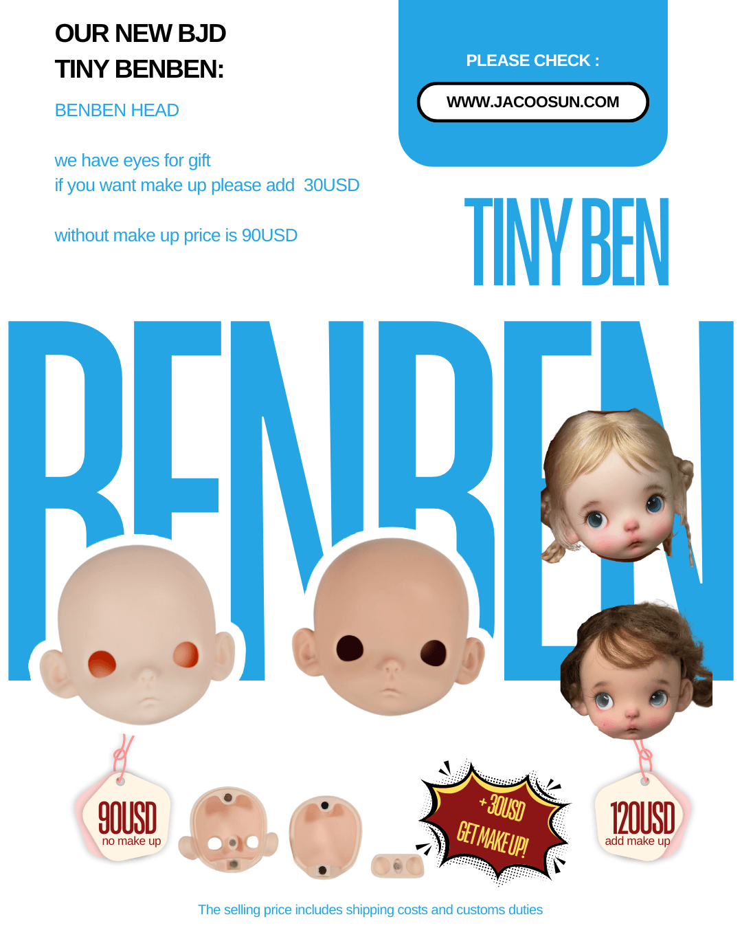 【Pre-Order】JACOOSUN LAB TINY BENBEN AND JCS BODY! Shipped 4 months later