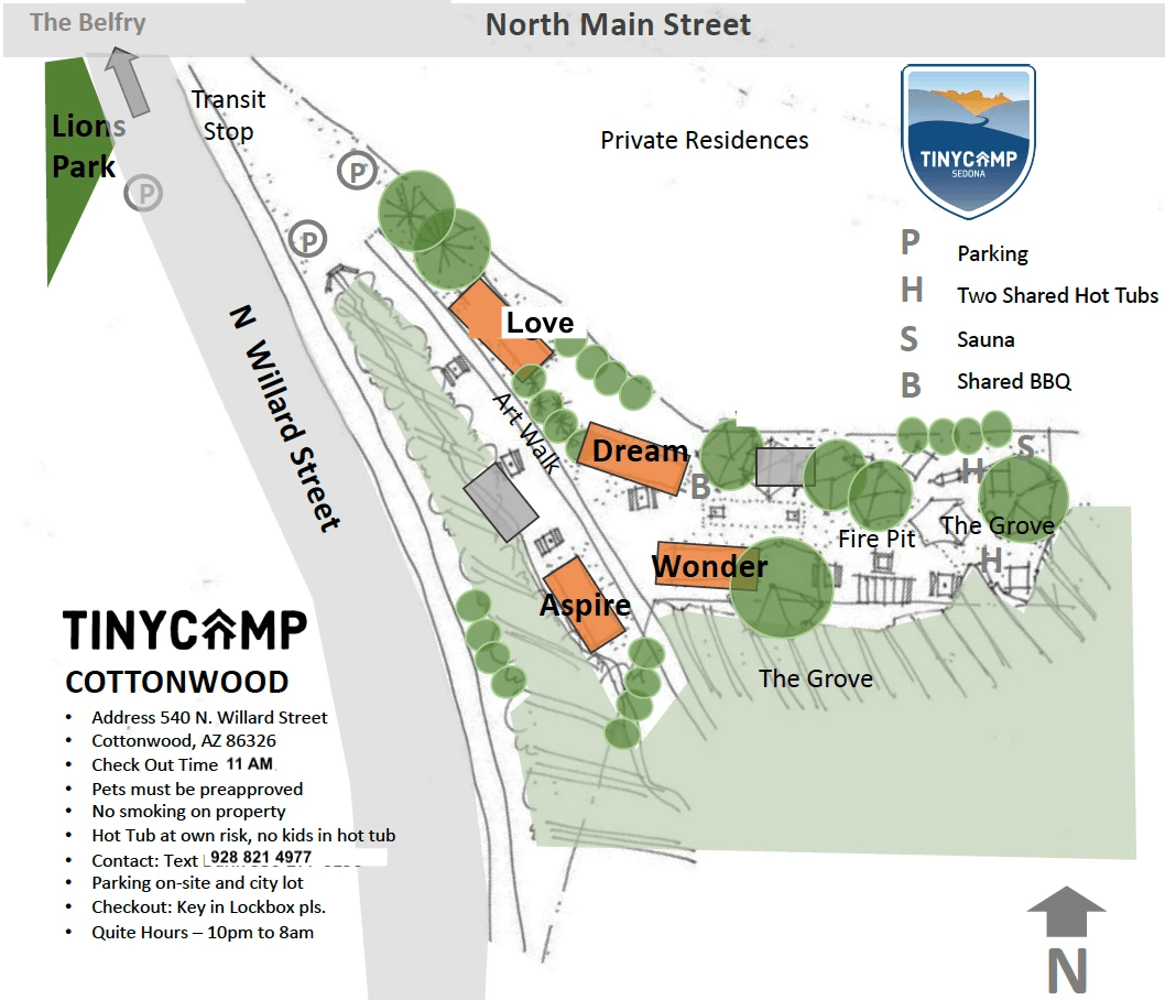 TinyCamp Cottonwood Resort Site Plan TinyCamp Cottonwood Resort Site Plan