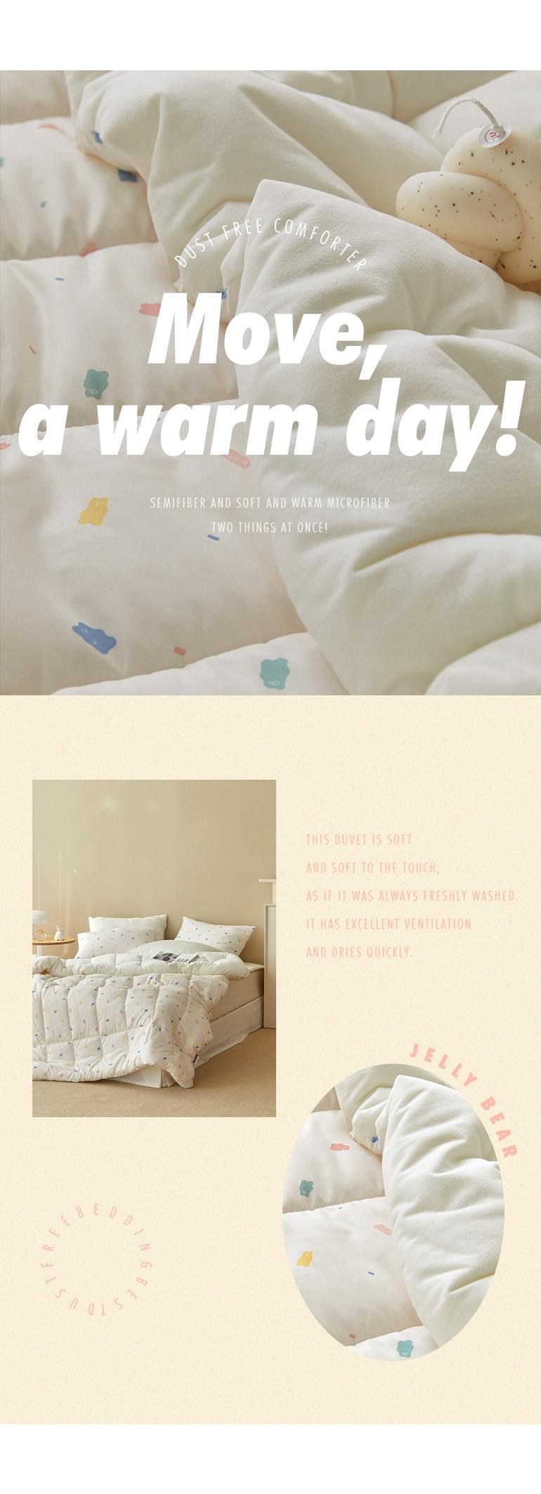 (冬天厚版) jelly bear-hug me 無塵四季被 (韓國製) 3 1