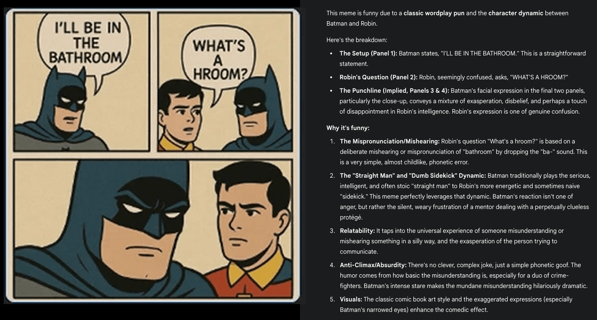 Batman Joke - ChatGPT 4o Interpretation Batman Joke - ChatGPT 4o Interpretation