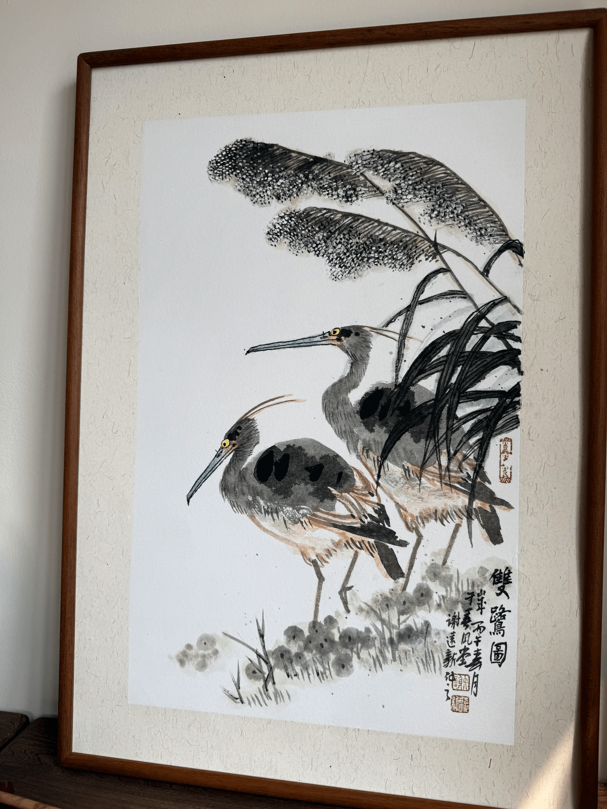 《成双成对》谢远新教授原创国画作品