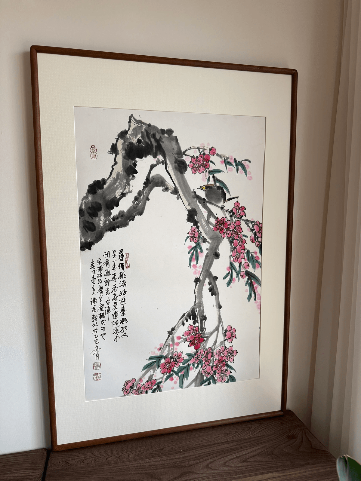 谢远新教授原创手绘国画《世外桃园》