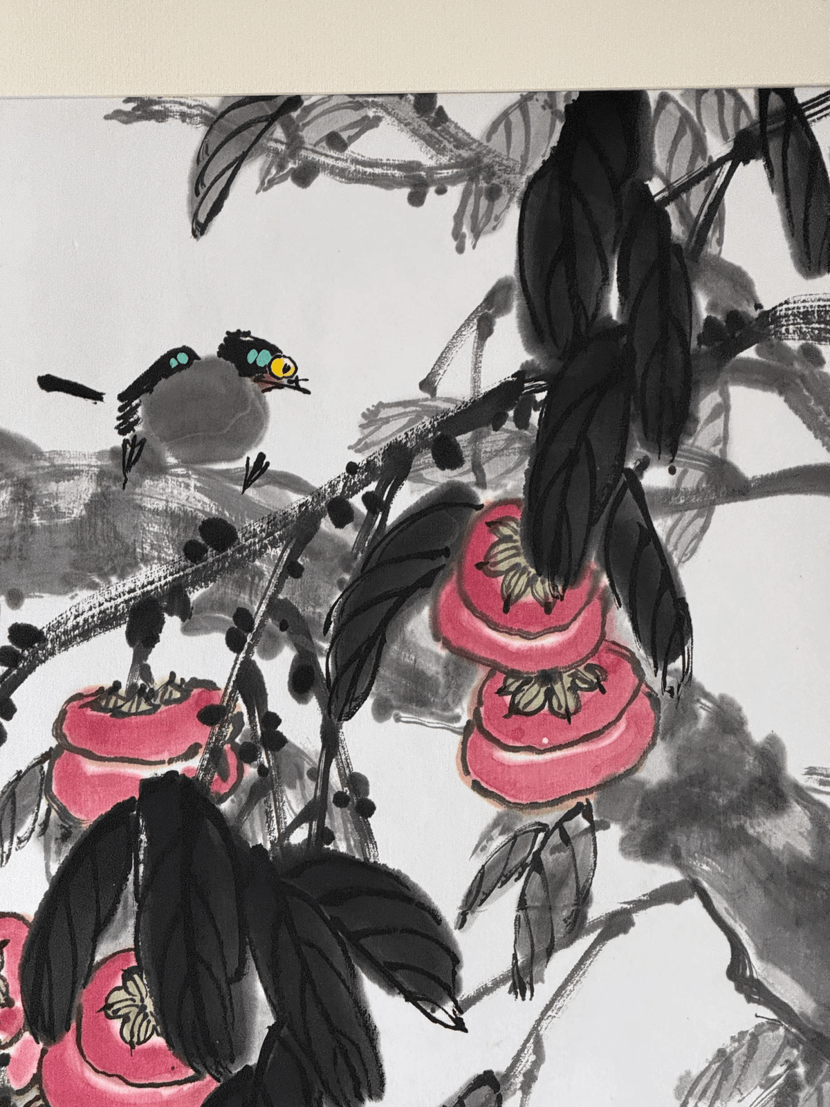 《柿柿如意》谢远新教授原创手绘国画