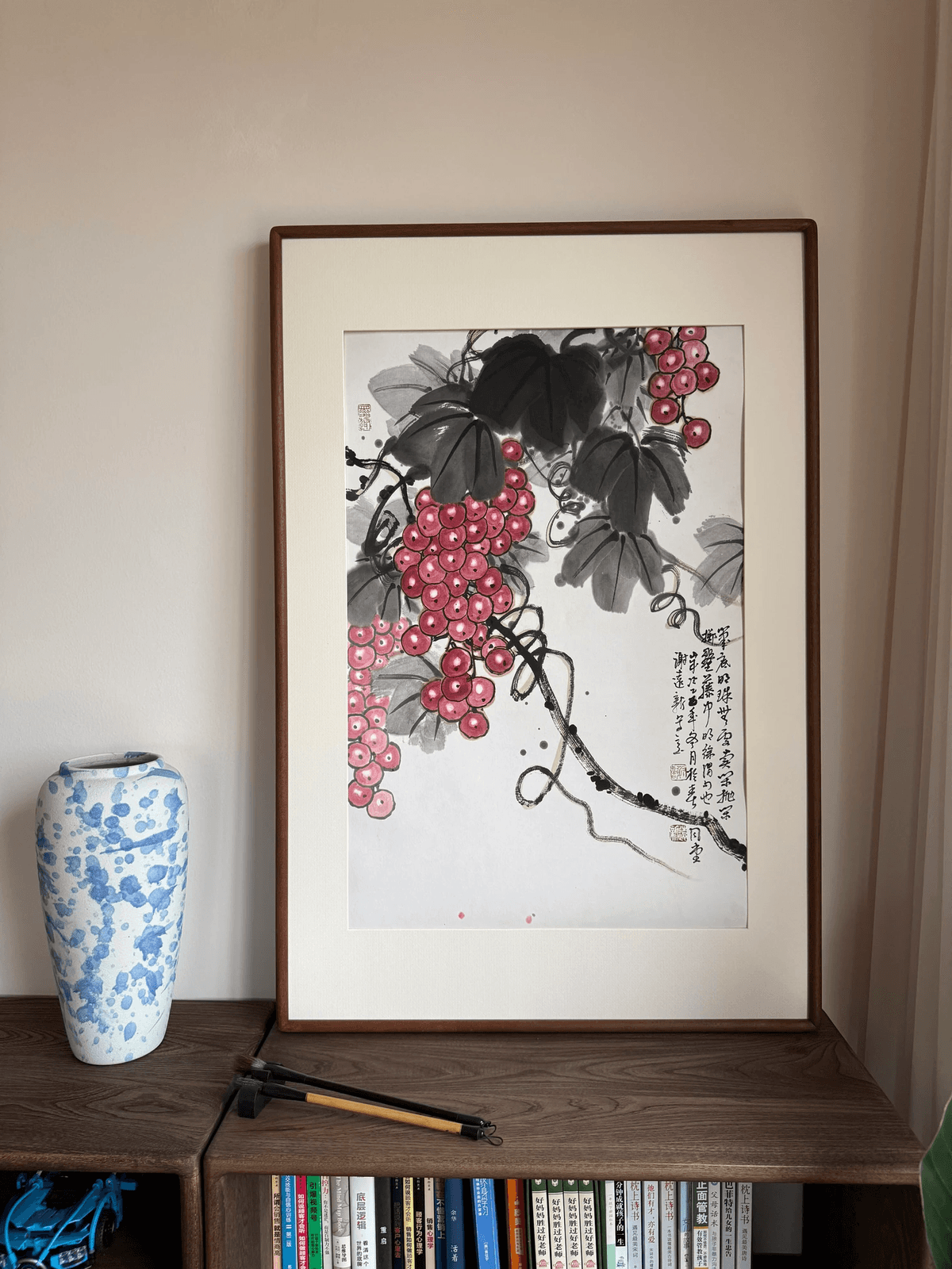 谢远新教授原创手绘国画《圆满如意》