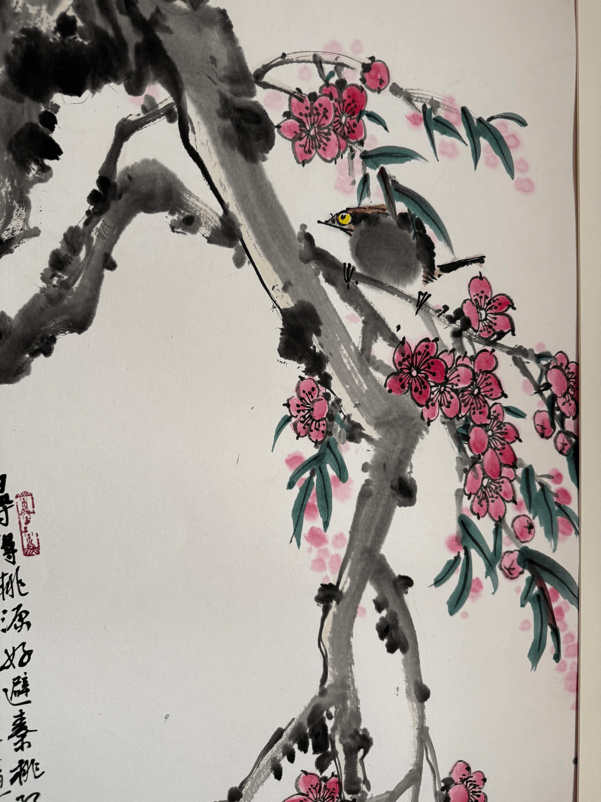 谢远新教授原创手绘国画《世外桃园》