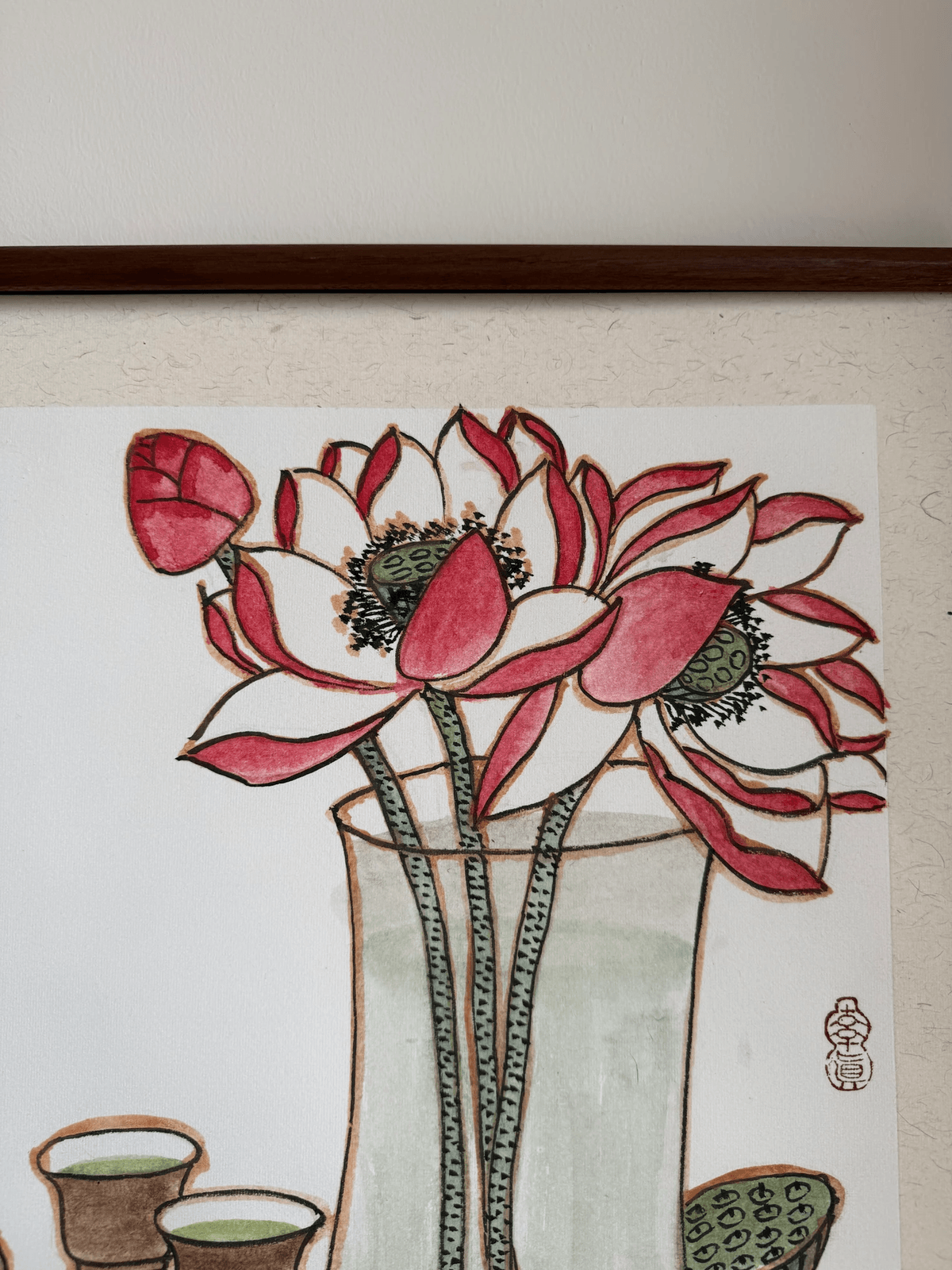 《清荷雅集》画家谢远新教授原创手绘国画作品
