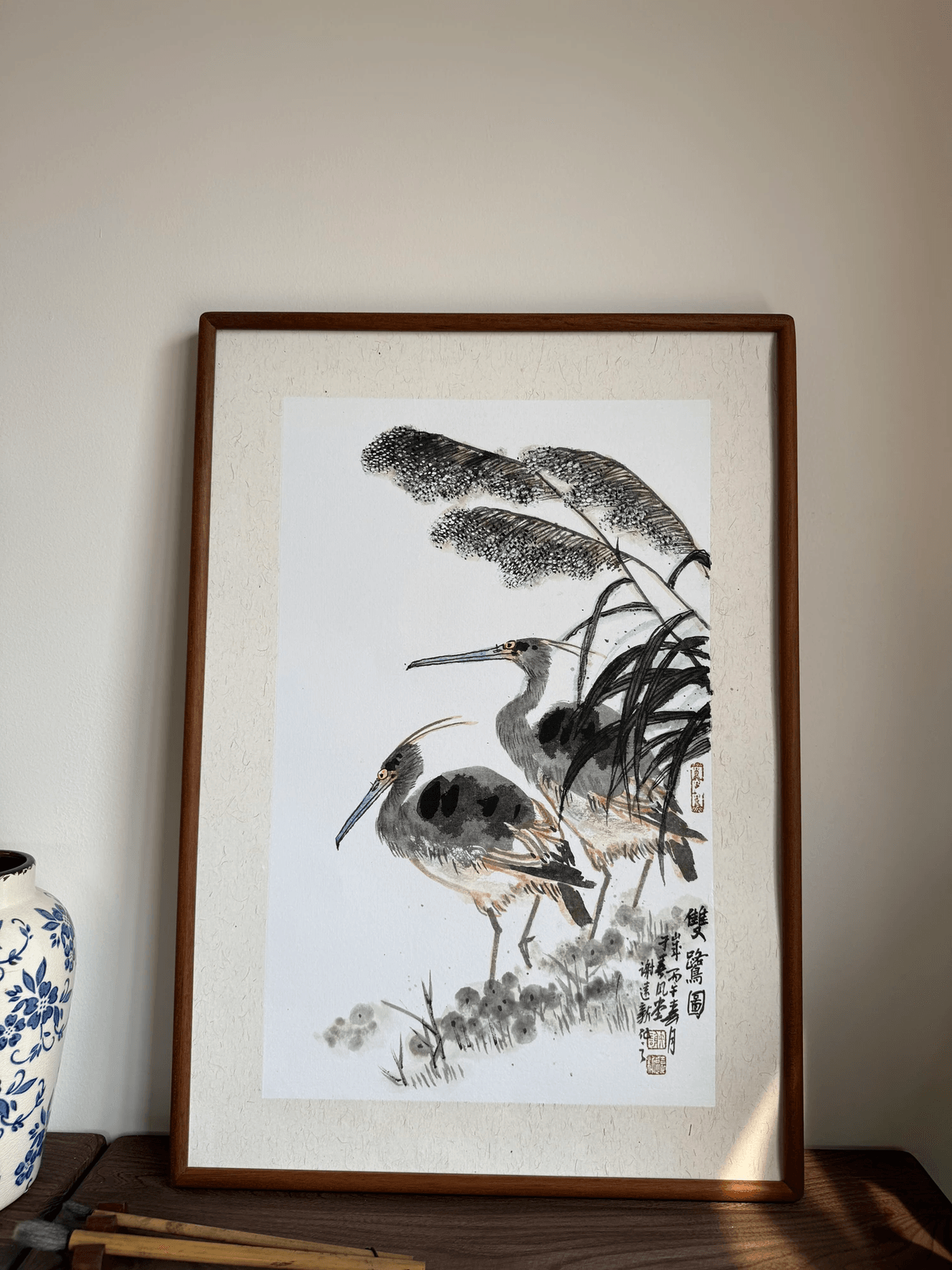 《成双成对》谢远新教授原创国画作品