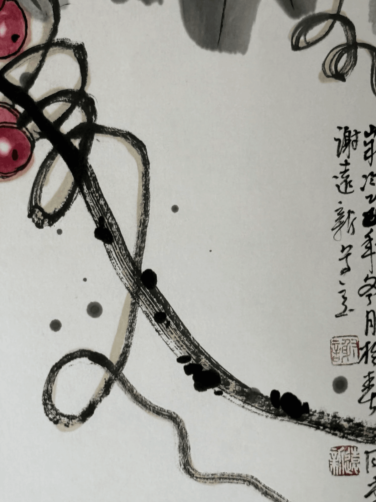 《紫气盈门图》画家谢远新教授原创手绘国画作品