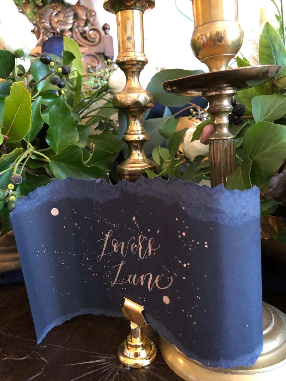 Sweetheart table name Sweetheart table name