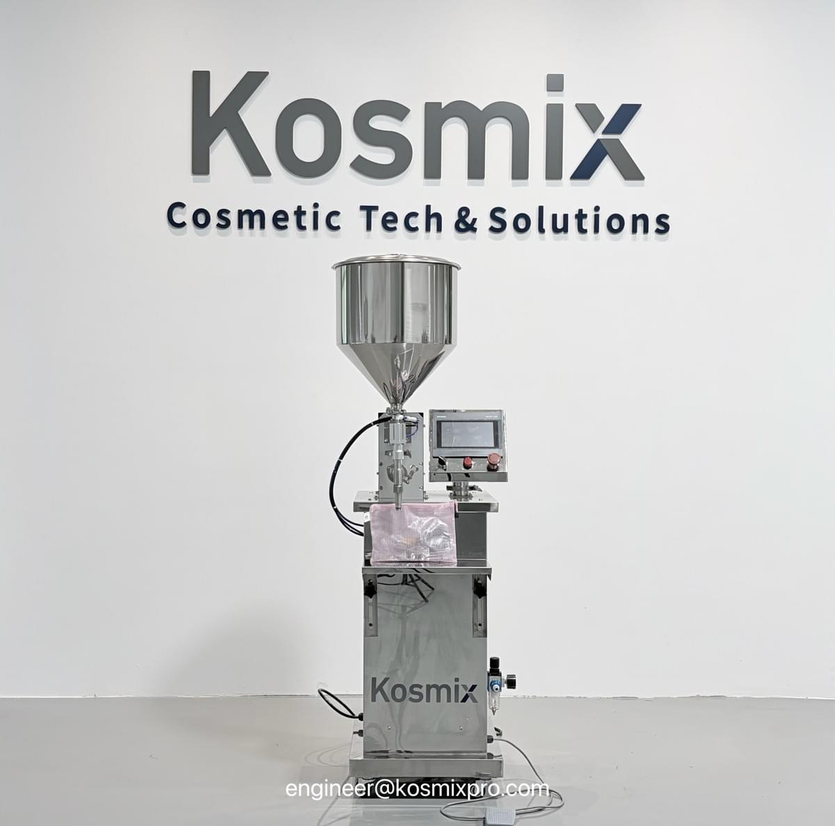 Llenadora Neumática de Líquidos y Pastas de 1 Cabezal (Acero Inoxidable 316L) | Ideal para Cosmética