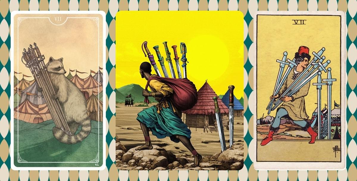 【塔羅分析】壞牌平反!中性角度分析「寶劍七」|雨露均占|西洋牌卡骨董店|塔羅|雷諾曼|占卜術 【塔羅分析】壞牌平反!中性角度分析「寶劍七」|雨露均占|西洋牌卡骨董店|塔羅|雷諾曼|占卜術