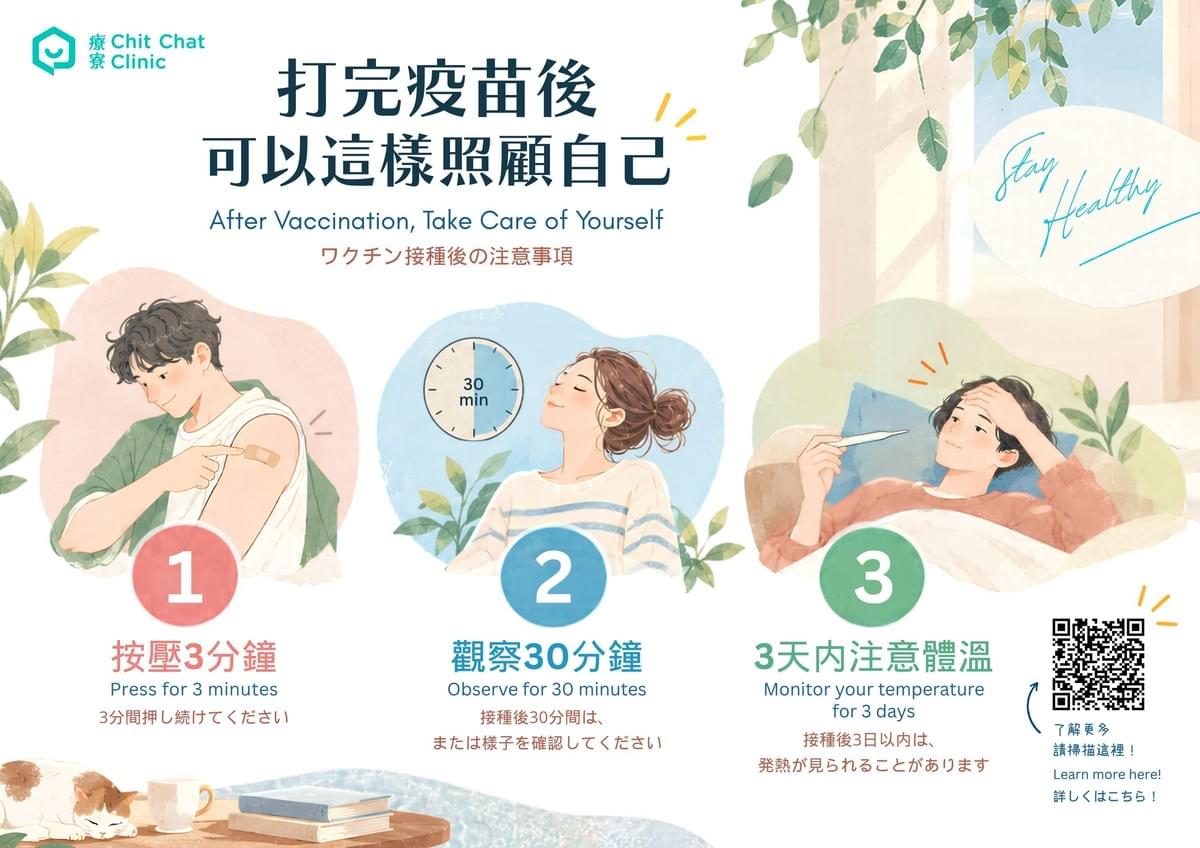 2026年版|打完疫苗注意什麼?3-3-3自我照顧法|淺顯易懂的行醫筆記|療寮診所.板橋江子翠|家醫科診所.健保一般科 2026年版|打完疫苗注意什麼?3-3-3自我照顧法|淺顯易懂的行醫筆記|療寮診所.板橋江子翠|家醫科診所.健保一般科