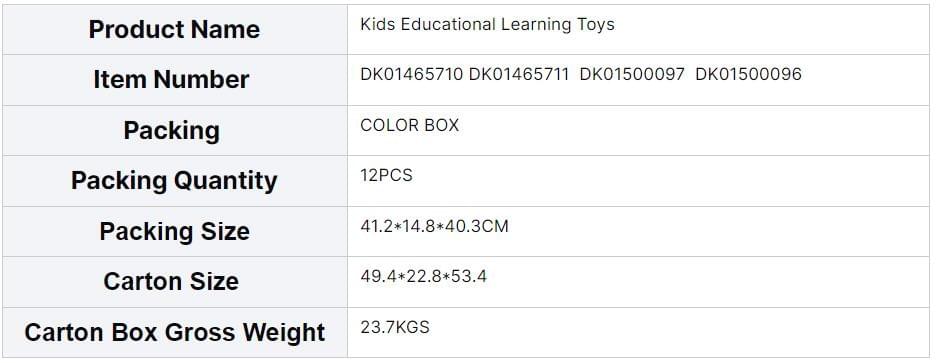 DK01500097 Kids Educational Learning Toys
