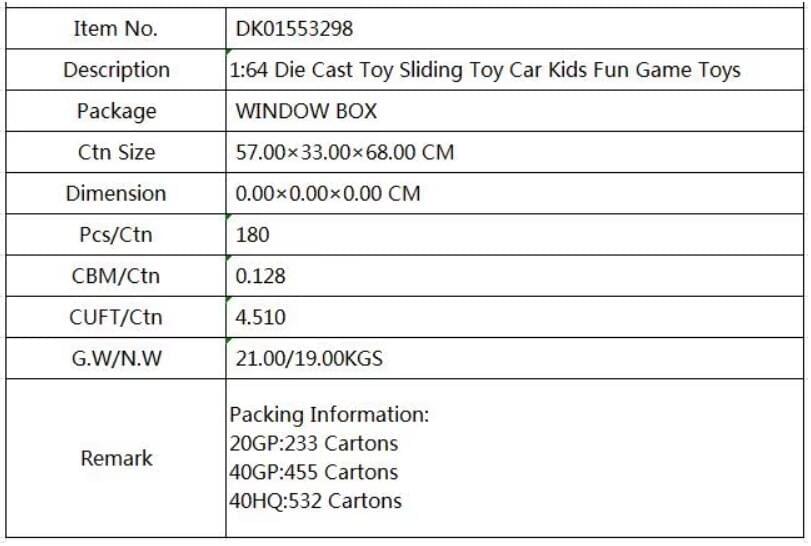 DK01553298 Sliding alloy racing car