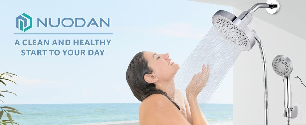 High Pressure Rain Showerhead and 3 Settings Handheld Spray Combo with Detachable Hose