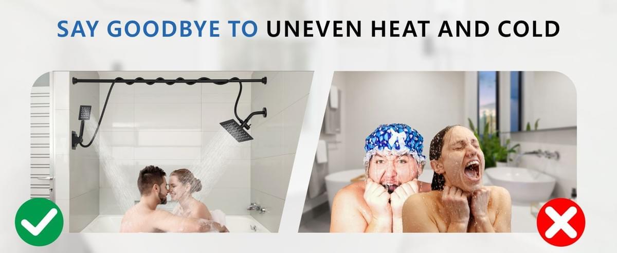Dual Shower Head for Couples, High Pressure Rain Showerhead and Handheld Spray Combo