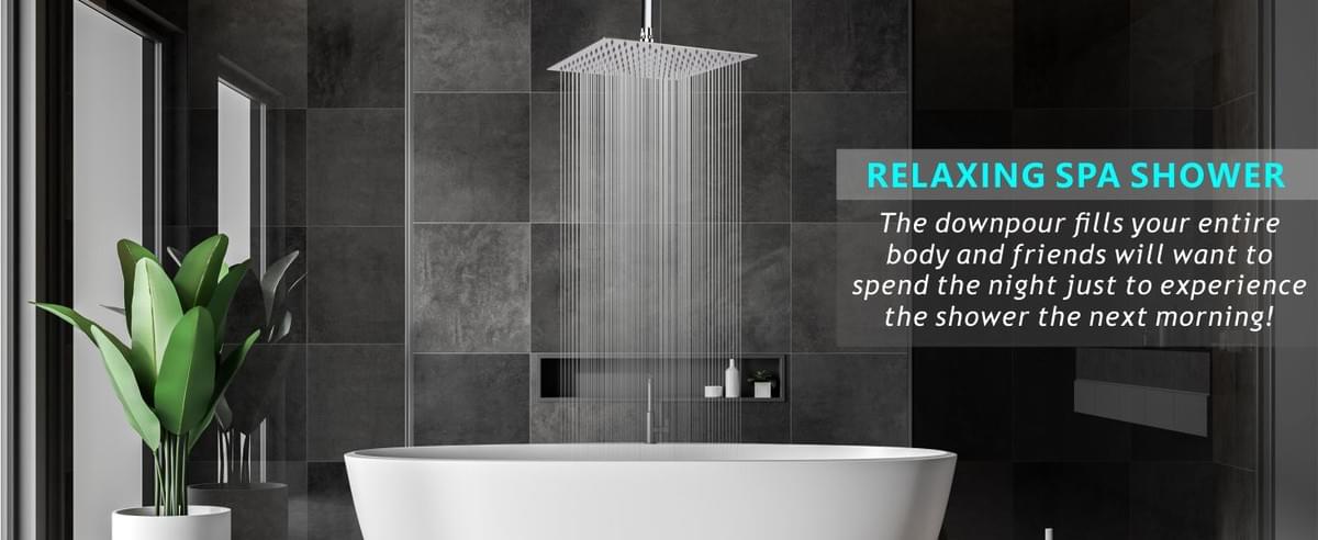 12 * 8 Inch Rectangle Rain Shower Head