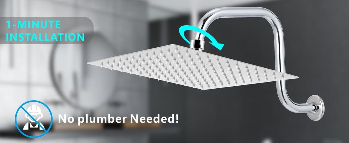 12 * 8 Inch Rectangle Rain Shower Head