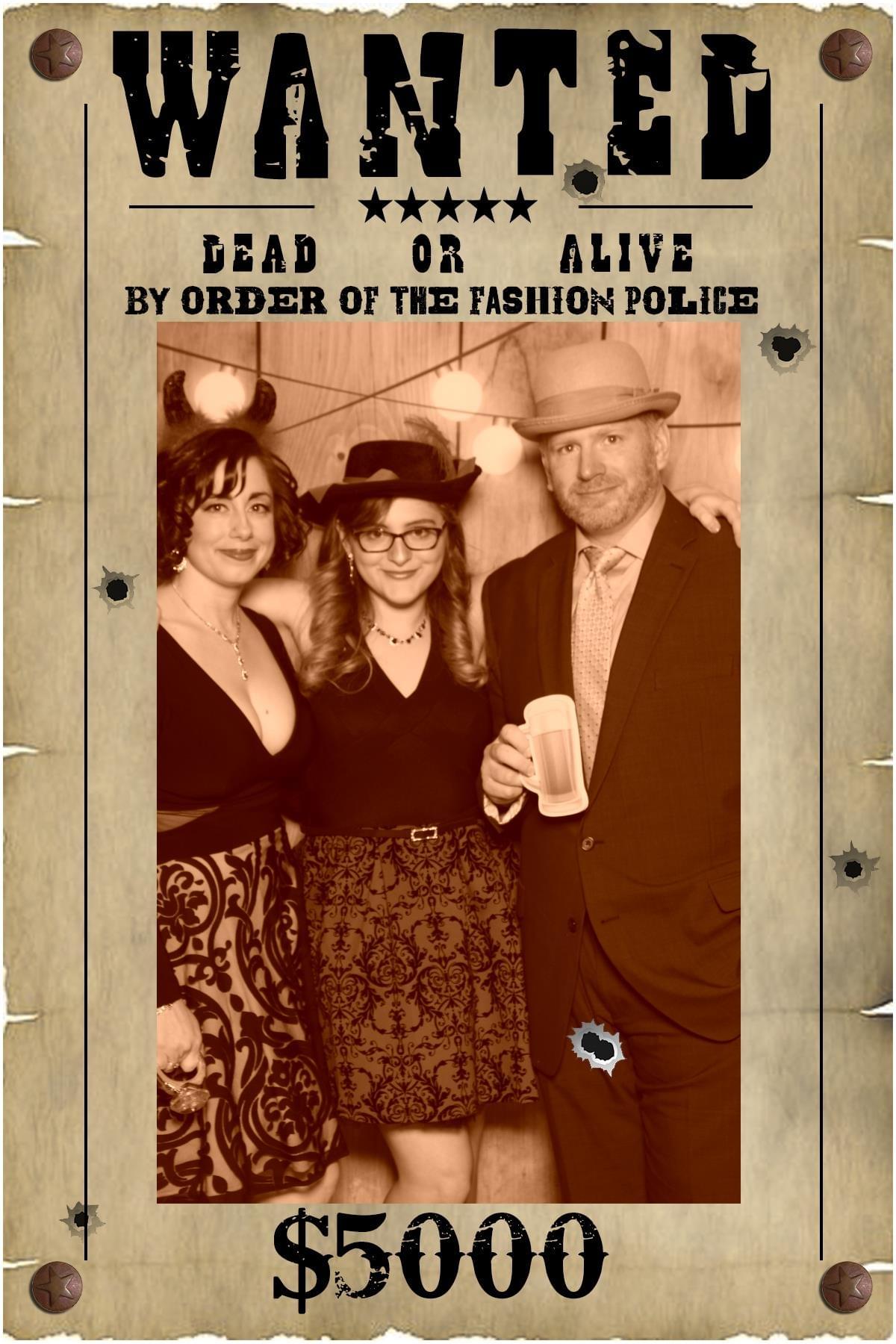 Photo Booth Wanted Poster Photo Booth Wanted Poster