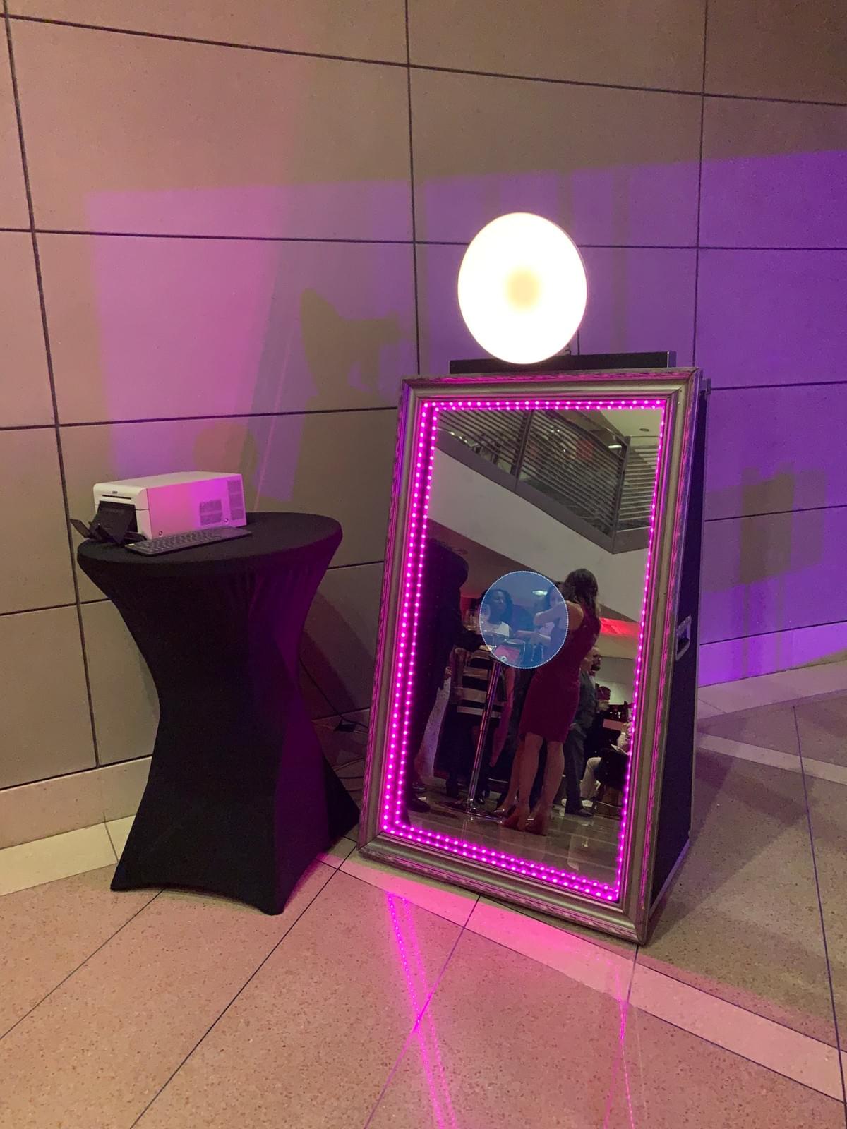 The Magic Selfie Mirror at the Pink Tie Party The Magic Selfie Mirror at the Pink Tie Party