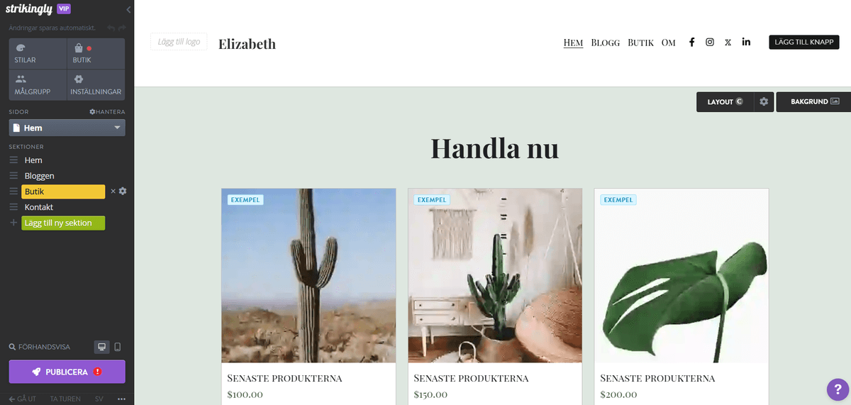 Ställa in din onlinebutik Ställa in din onlinebutik