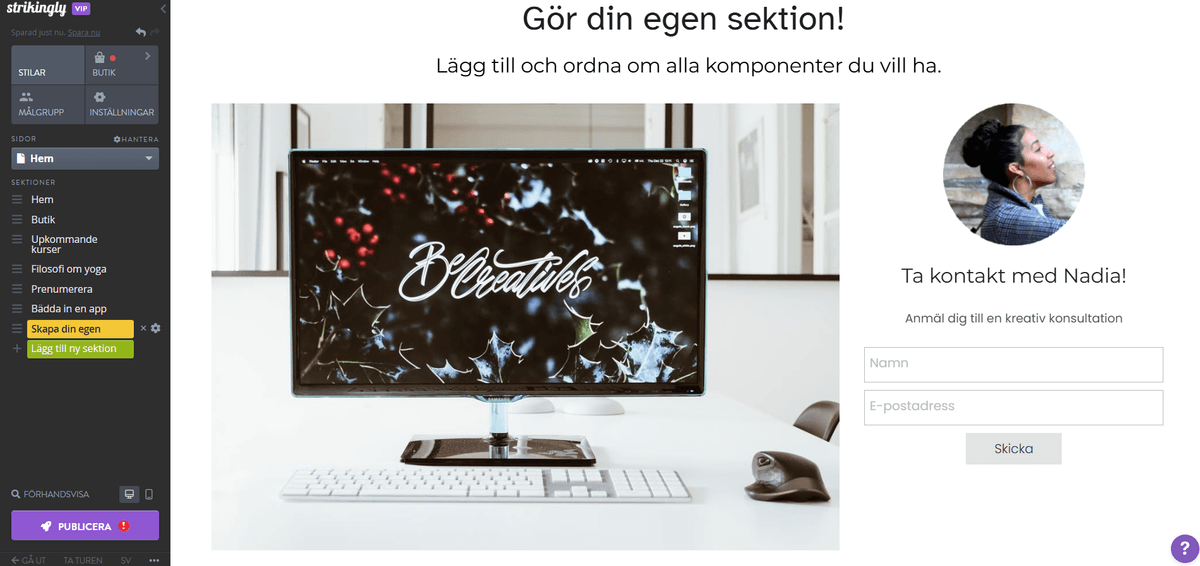Designa din ensidiga webbplats Designa din ensidiga webbplats