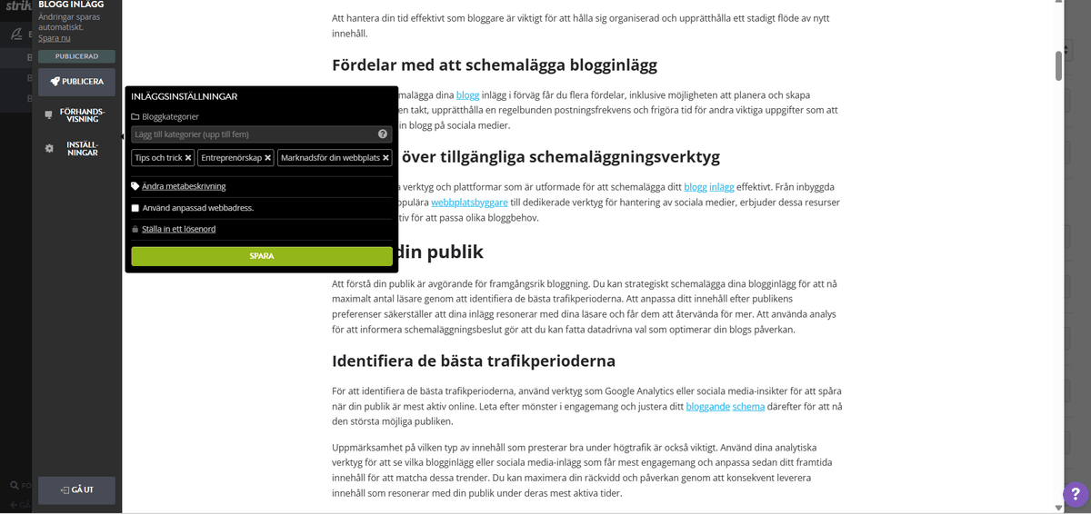 Skriva ditt första blogginlägg Skriva ditt första blogginlägg