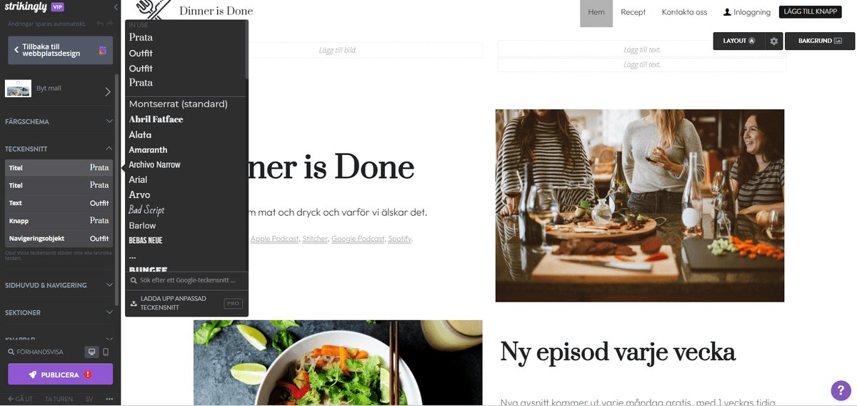 Anpassa din blogg Anpassa din blogg