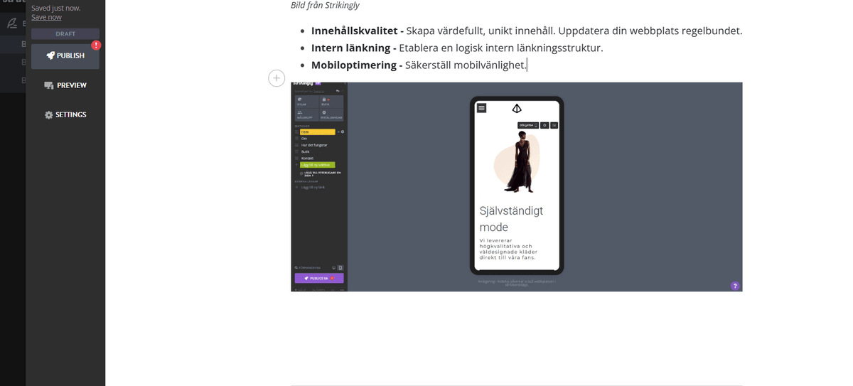 Att använda Strikingly för SEO-optimering Att använda Strikingly för SEO-optimering